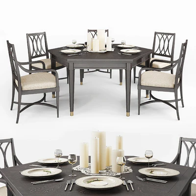 Stanley Furniture обеденный стол и стулья — Вид 1