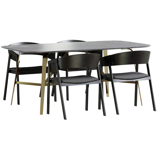Dining table Dark chair Dellin STD — Descargar