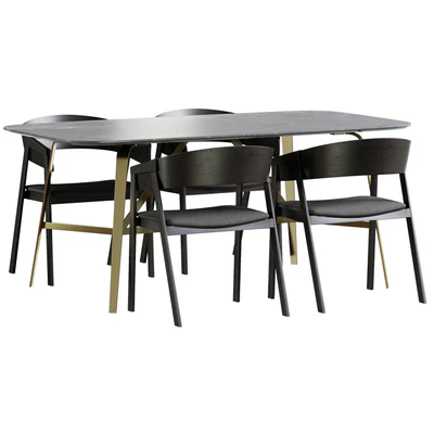 Dining table Dark chair Dellin STD — Ver 6