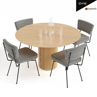 Elettra Chair and Palais Royal dining table — Ver 1