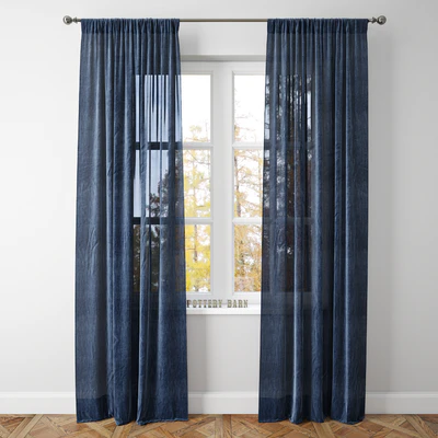 BELGIAN FLAX LINEN SHEER DRAPE-Pottery Barn — Ver 1