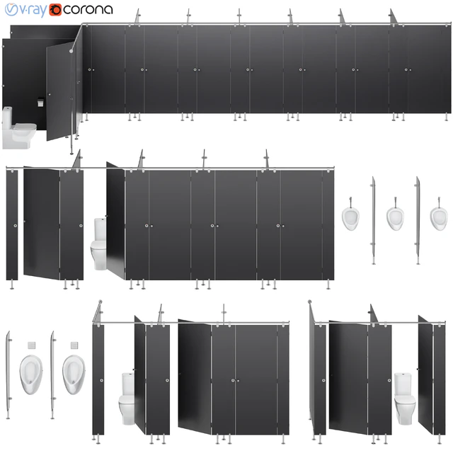 Sanitary partitions for public toilets FunderMax 3 — Descargar