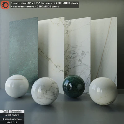 Marble slab & Seamless texture Set 05 — Вид 1