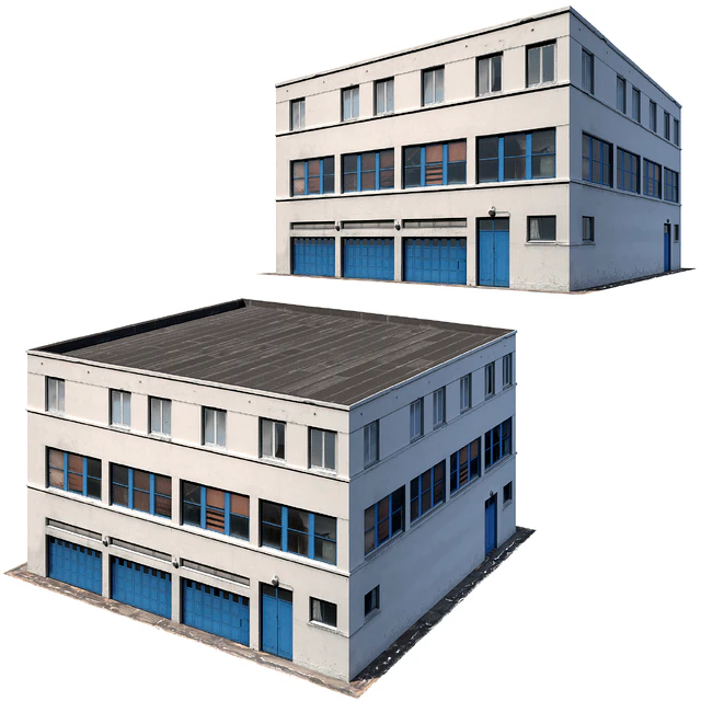 Low poly building 8K texture — Descargar