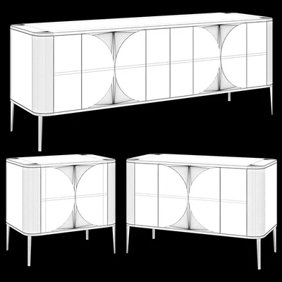Art Deco chest of drawers and bedside 06 — Ver 3