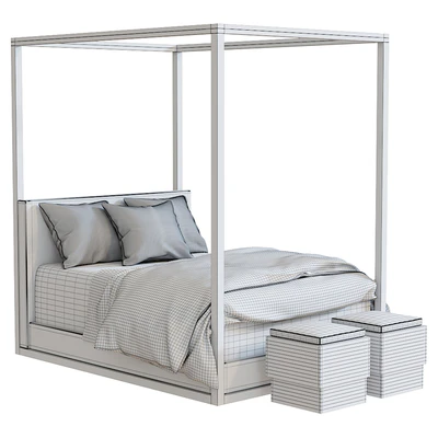Ralph Lauren Desert Modern Canopy Bed (queen size) — Ver 3