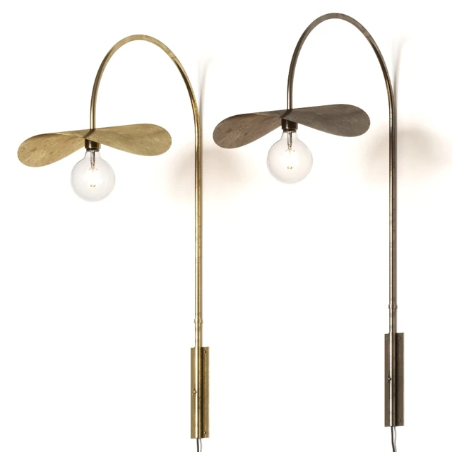 Madam Stoltz Metal Aged Brass & Bronze Wall Lamp — Descargar