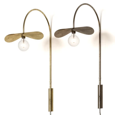Madam Stoltz Metal Aged Brass & Bronze Wall Lamp — Ver 1