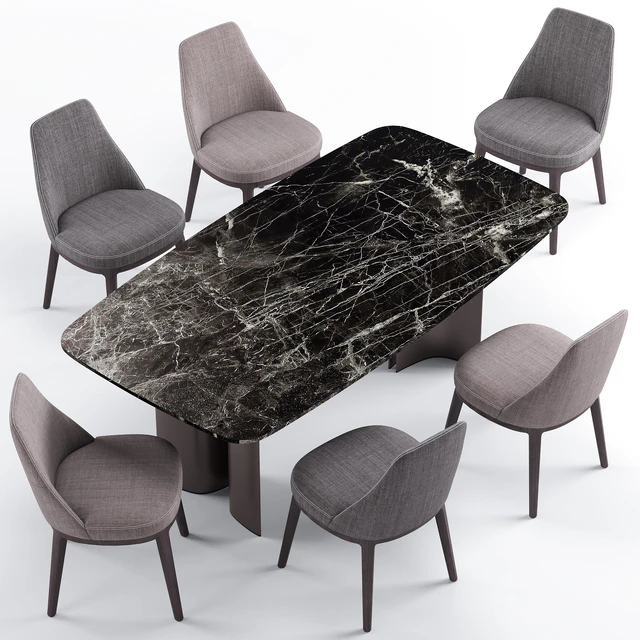 Lucylle dining chair and Gullwing table - Lema — Descargar