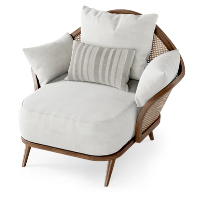 Garden lounge armchair WML / Rattan armchair — Ver 5