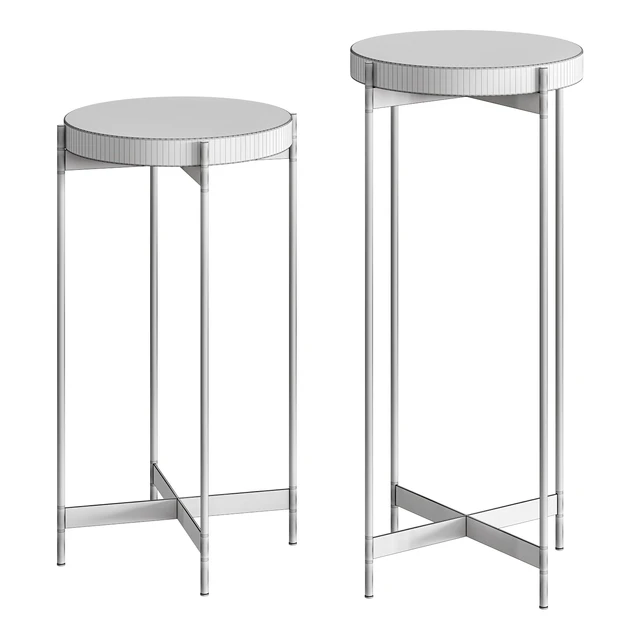 CB2 Block Marble Pedestal Tables — Descargar