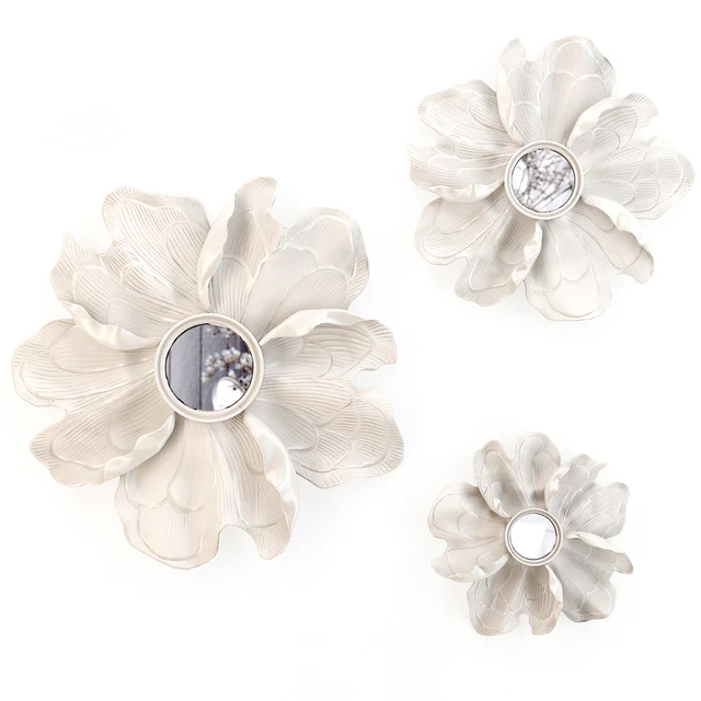 HP DECOR - Wall decor White Flower (mirror) — Скачать