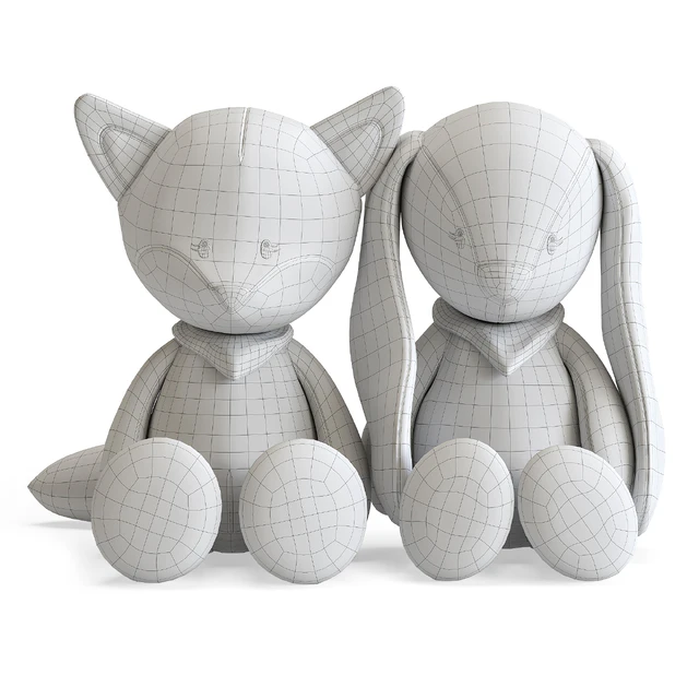 Мягкие игрушки Лисёнок Alice и Зайка Pomme от Nattou — Скачать