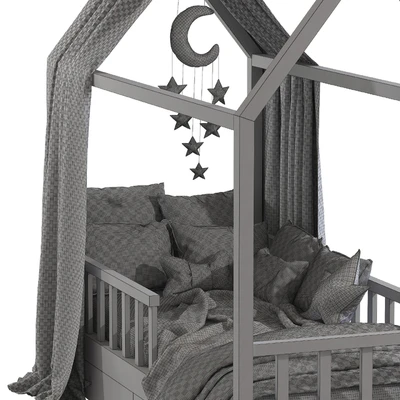 Children's bed with columns 7 — Ver 5