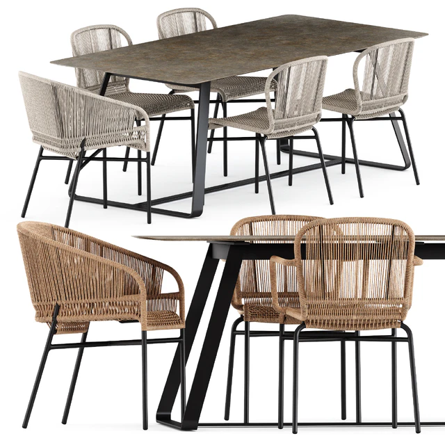 Cricket chairs and Kolonaki table by Varaschin — Descargar