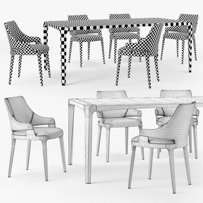 Potocco velis chair eiles table — Ver 3