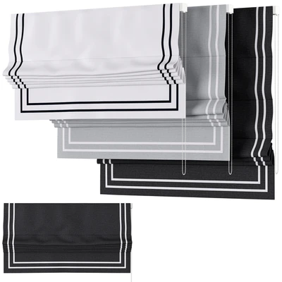 Roman Curtains 153 | Linen Blend Flat Roman Shades | Double Ribbon — Вид 4