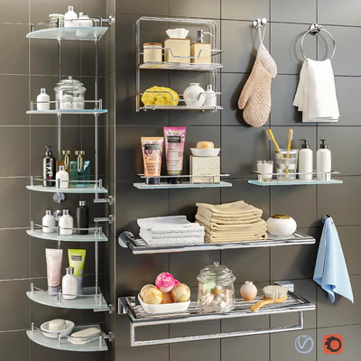 Accessories and cosmetics for the bath + Axentia shelves, Bemeta set 2 — Ver 1