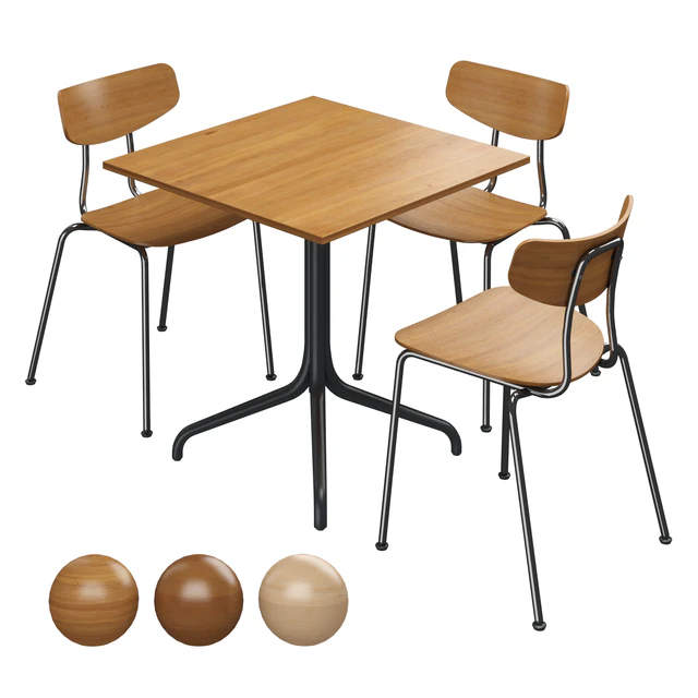 Vitra Belleville Table & Vitra Moca Chair — Скачать