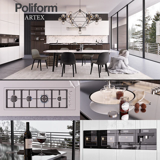 Kitchen Poliform Varenna Artex 3 (vray GGX, corona PBR) — Descargar