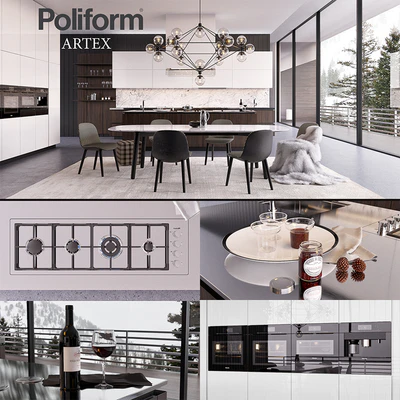 Kitchen Poliform Varenna Artex 3 (vray GGX, corona PBR) — Ver 1