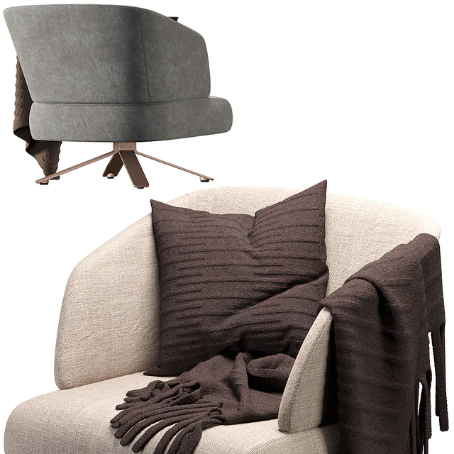 Minotti armchair reeves small — Descargar