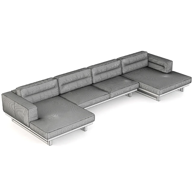 Restoration Hardware Durrell Leather U-Chaise Sectional — Descargar
