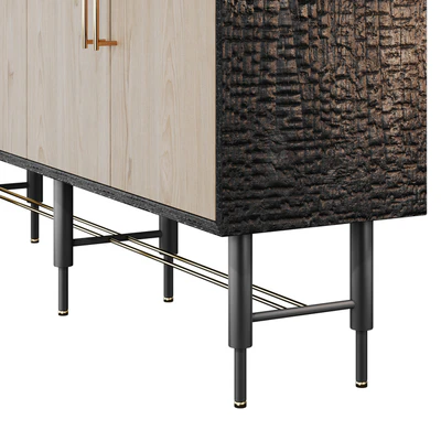 Charred wood chest of drawers — Ver 6