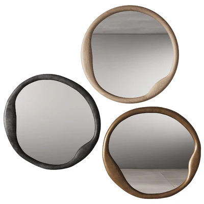 345 sculptural organic Doreen Round Mirror by Lulu and Georgia — Ver 4