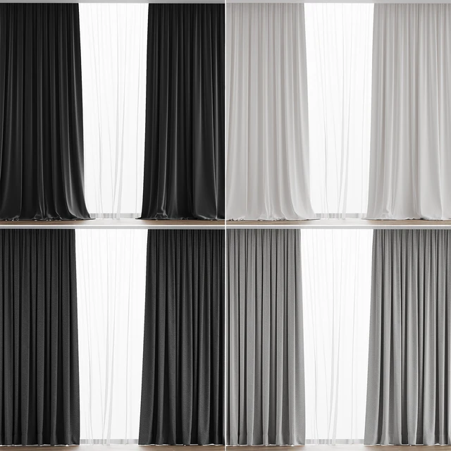 Curtain set and tulle 06 — Descargar
