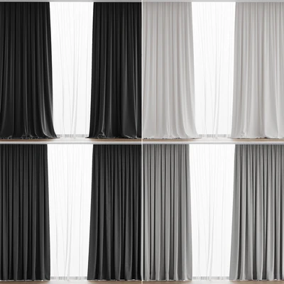 Curtain set and tulle 06 — Ver 7