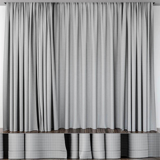 Linen curtains with stripe — Descargar