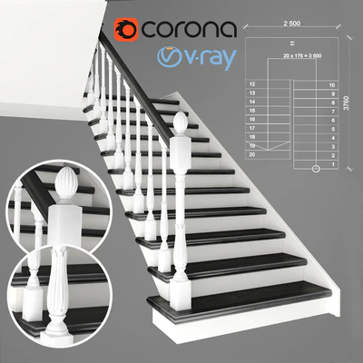Two-staircase ladder, 3 version — Ver 1