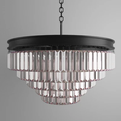 Chandelier RH 1920s Odeon Clear Glass Fringe Chandelier -60 — Ver 1