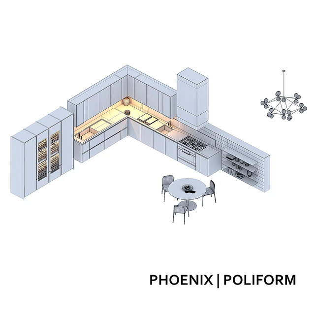 Kitchen Poliform Varenna Phoenix 3 (vray, corona) — Descargar
