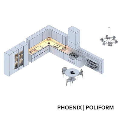 Kitchen Poliform Varenna Phoenix 3 (vray, corona) — Ver 3