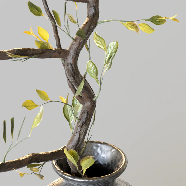 Plum branch in flower arrangement vase — Descargar