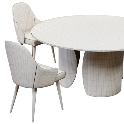 Ludwig chair and table Petalo 72 round by Reflex — Ver 4