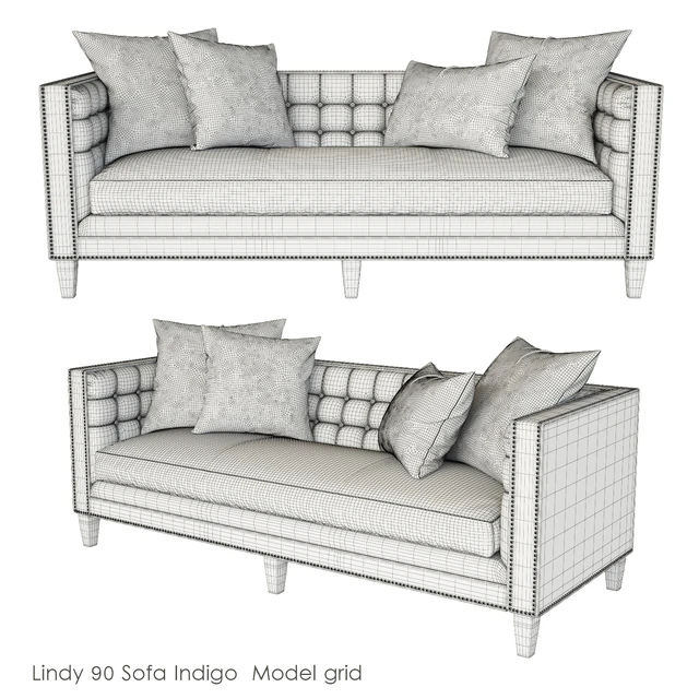 Lindy 90 Sofa Indigo — Скачать