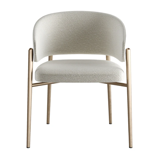 LINDA Upholstered Fabric Chair With Armrests by Marelli — Скачать
