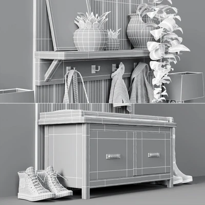 Hall Pottery Barn MATEO ENTRYWAY BENCH — Ver 3