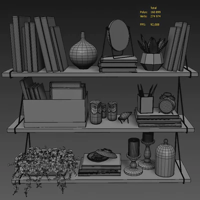 Полки БЕРГСХУЛЬТ / ПЕРСГУЛЬТ (IKEA) с декоративным наполнением — Вид 5