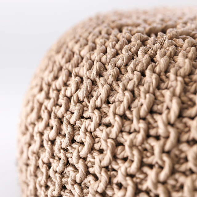 BISHO wicker pouf round — Descargar