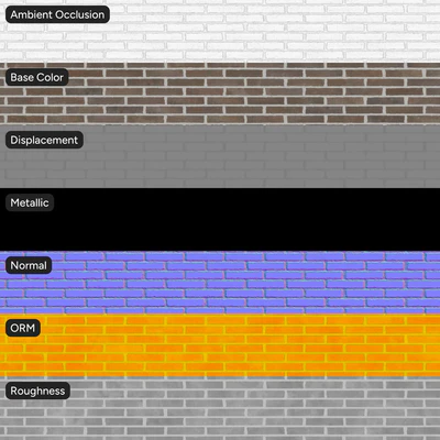 sandfaced running bond brick wall texture gray — View 5