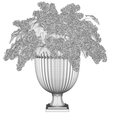Bouquet of lilacs in a glass vase — Ver 2