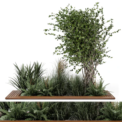 Outdoor Garden set bush and Tree - Garden Set 361 — Ver 1