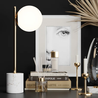 West Elm Decor Set with Dry Palm — Ver 5