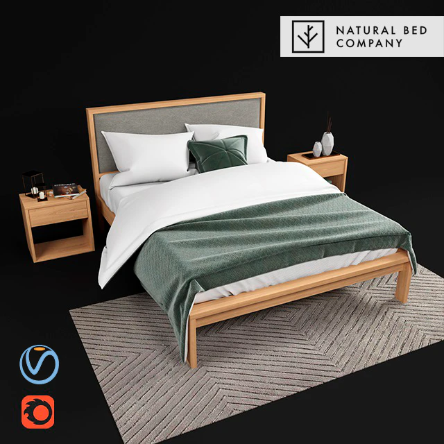 Shetland - bed with padded headboard — Скачать