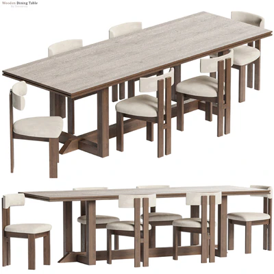 Es Taller Wooden Dining Table with Chairs — Вид 4