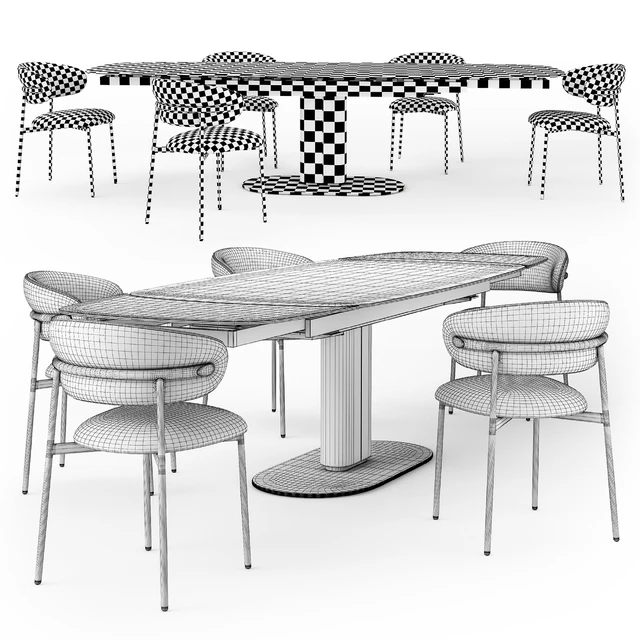 Calligaris Cameo table open Oleandro chair — Descargar